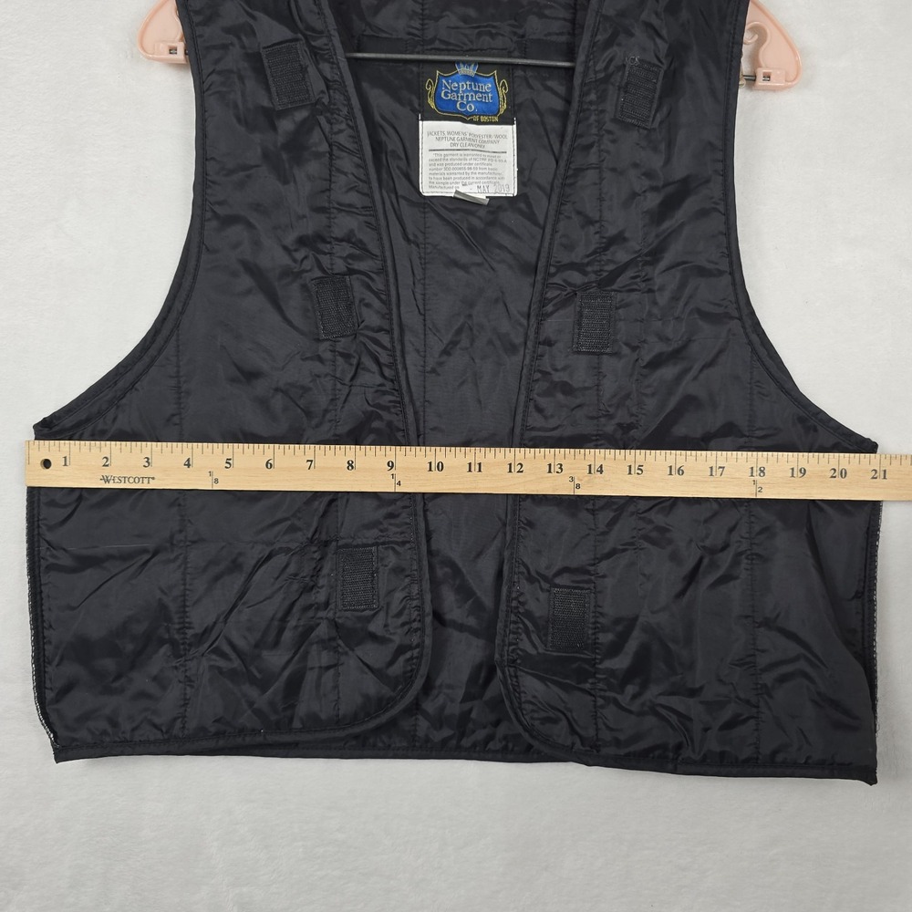 Neptune Garment Co Black Quilted Vest Liner Womens 12 Wool Poly Blend 2019 USA - Picture 8 of 10